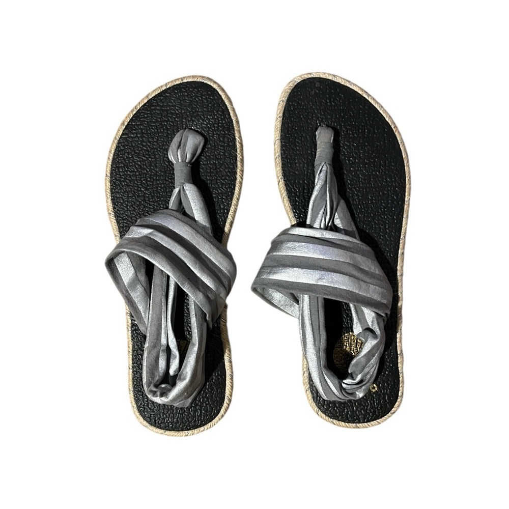 Nalho Ganika Silver Wrap Sandal Size 9